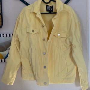 Yellow corduroy BDG shirt jacket